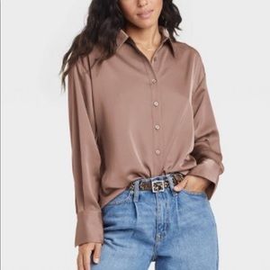 A New Day Satin Shirt (NWT)